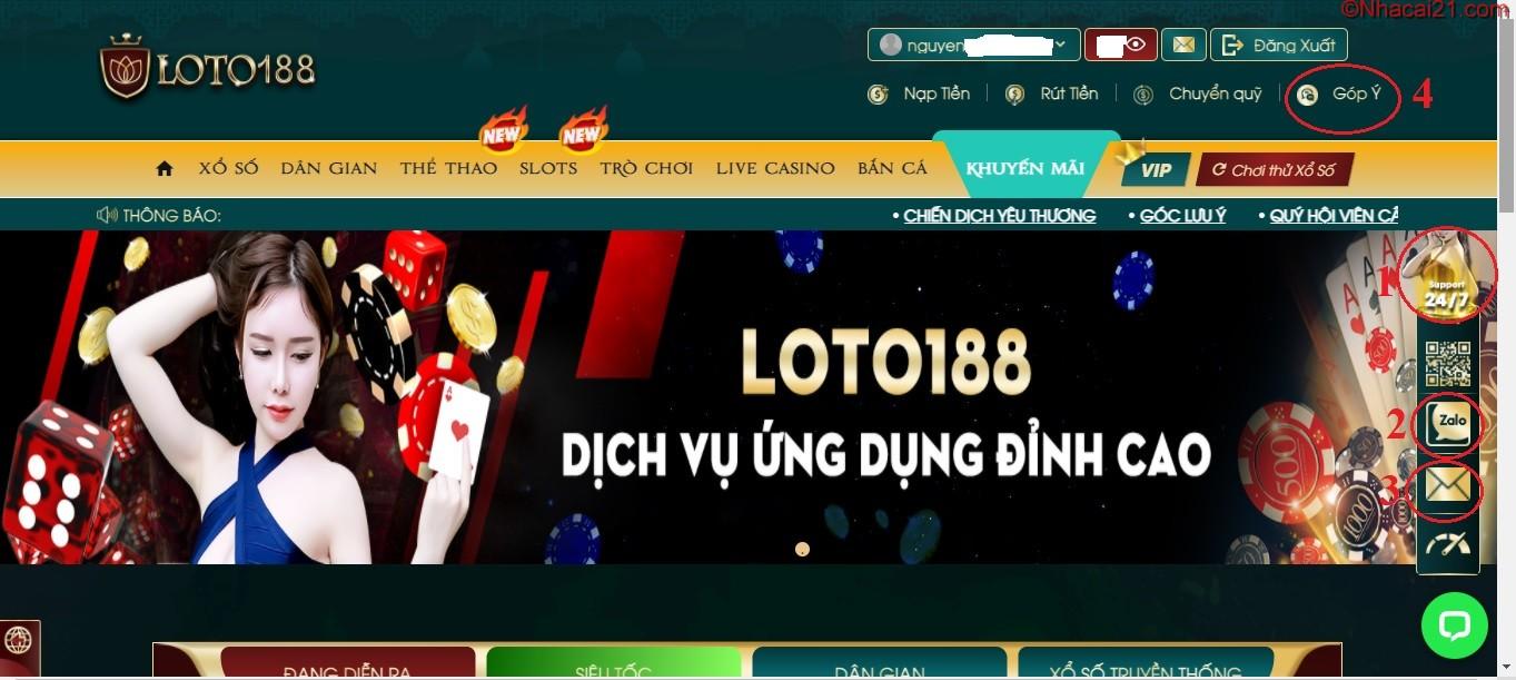 Các phương thức liên hệ Loto188 cực nhanh chóng 