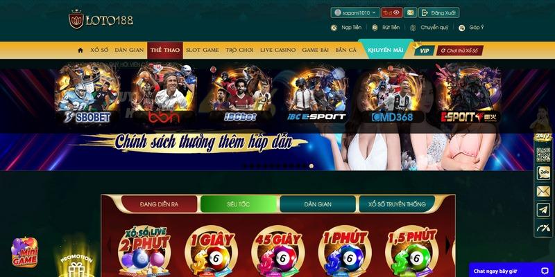 Kho game bài Loto188 cực lớn 